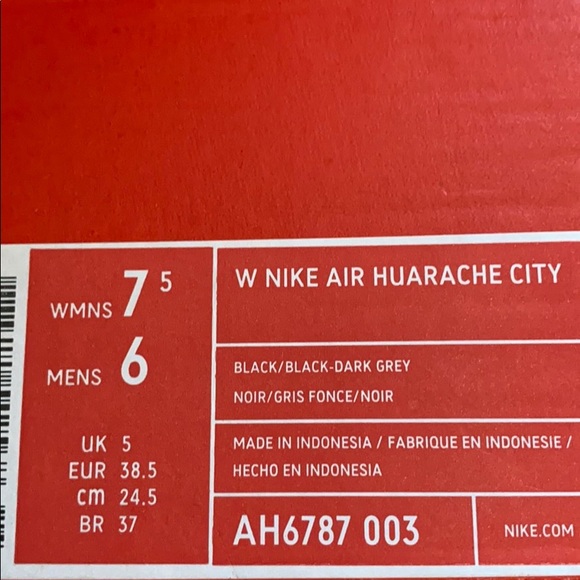Nike Air Huarache City Black W AUTHENTIC - Picture 7 of 8